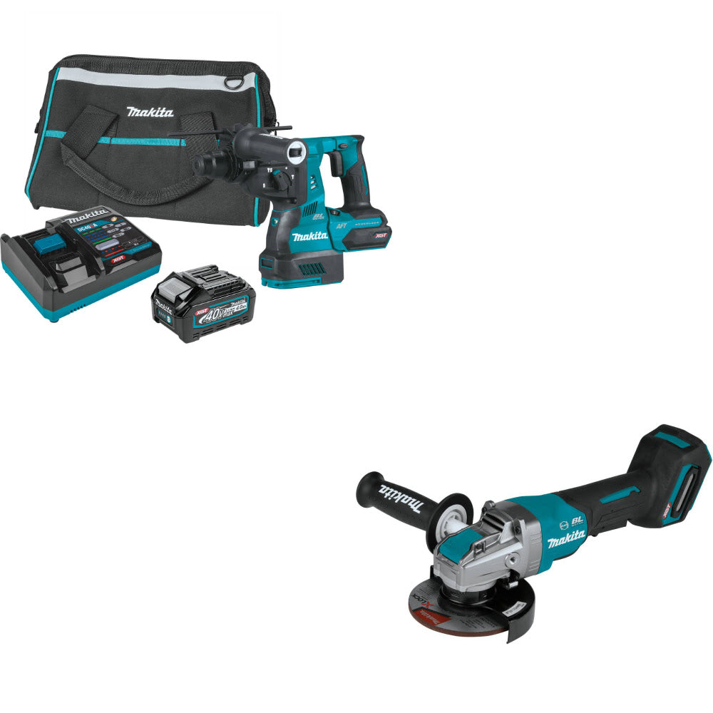 Makita GRH01M1 40V max XGT 1-1/8" Rotary Hammer Kit W/ FREE GAG13Z 40V Grinder