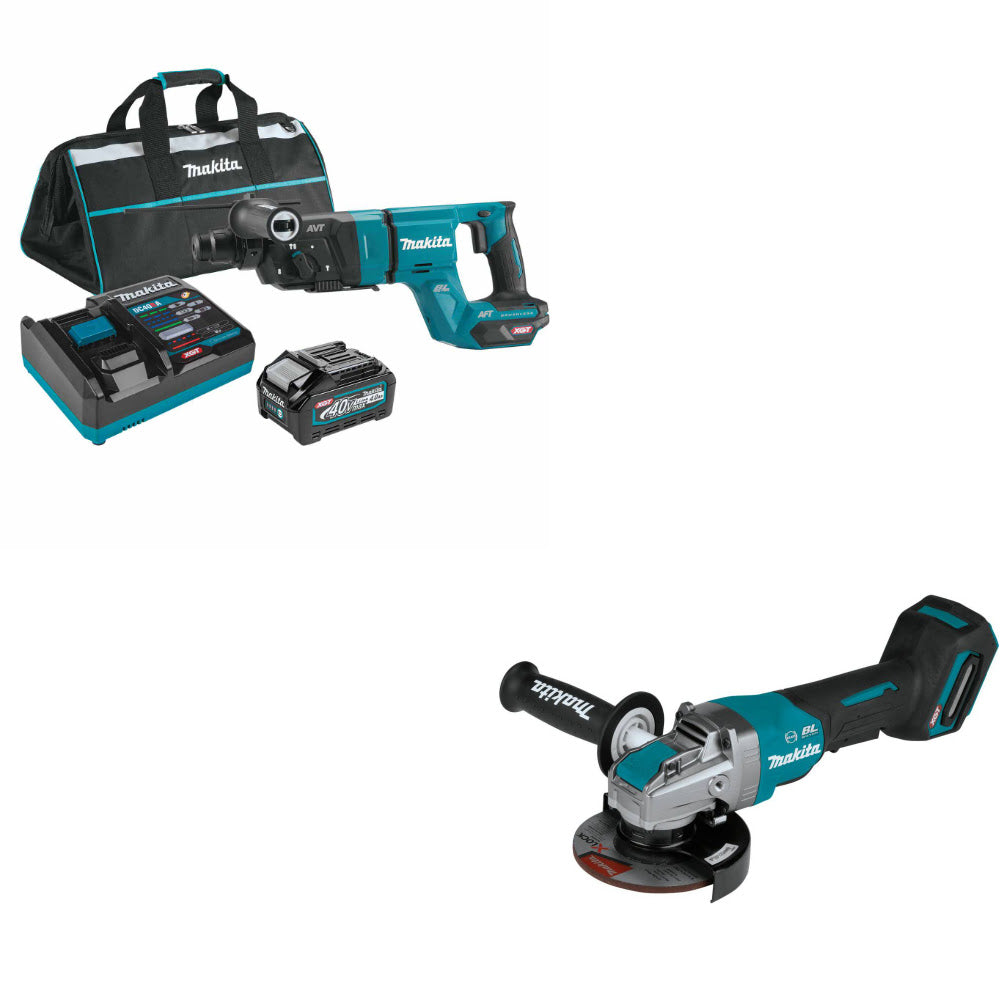 Makita GRH07M1 40V Max XGT Rotary Hammer Kit W/ FREE GAG13Z 40V Grinder, Bare