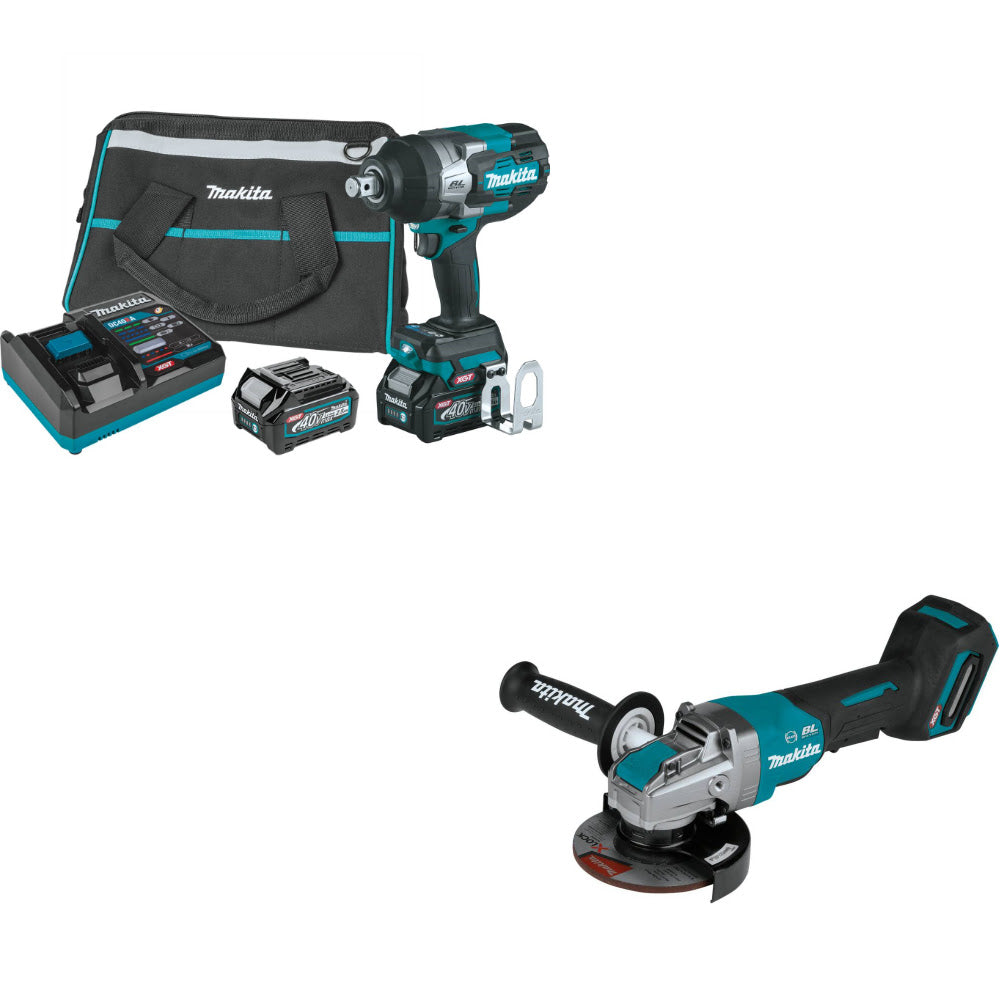 Makita GWT01D 40V max XGT® Impact Wrench Kit W/ FREE GAG13Z 40V Grinder, Bare