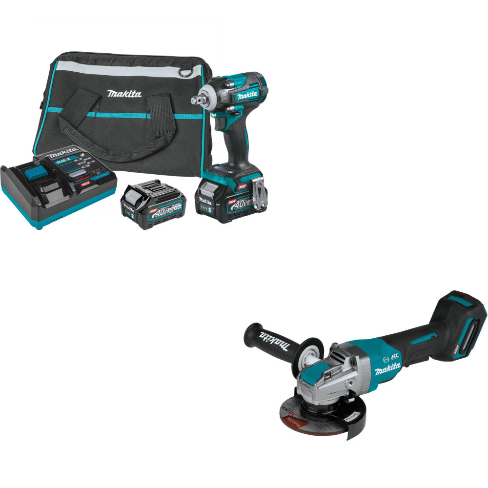 Makita GWT04D 40V max XGT® Impact Wrench Kit W/ FREE GAG13Z 40V Grinder, Bare