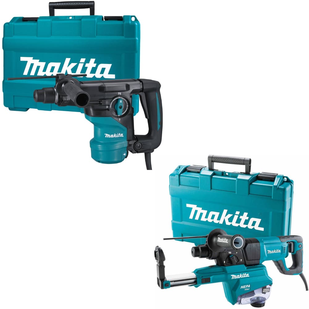 Makita HR3001CK 1-3/16'' Rotary Hammer (L-Shape) W/ FREE HR2663 1" Rotary Hammer