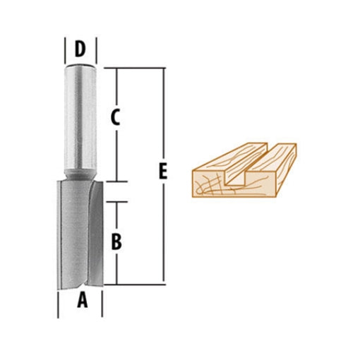 Makita 733005-6A 1/2" Straight, 2 Flute, C.T. Router Bit - 2