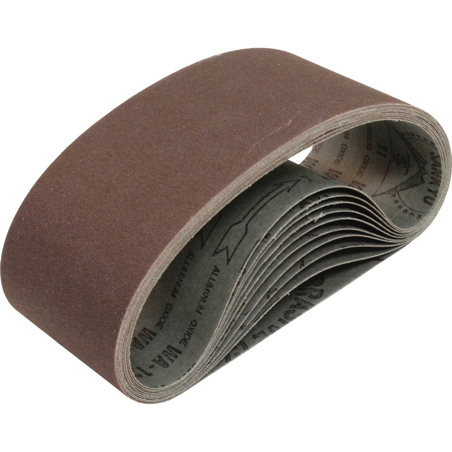 Makita 742313-A 3" x 18" Abrasive Belt, 120 Grit, 10 Pack