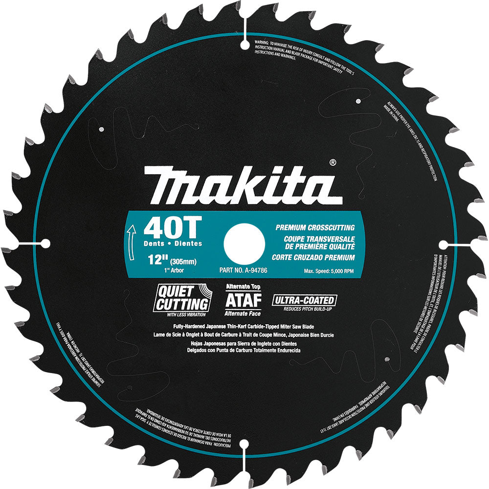 Makita A-94786 12" 40T Ultra Coated Miter Saw Blade