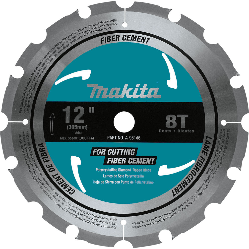 Makita A-95146 12" 8T PCD Miter Saw Blade, Fiber Cement