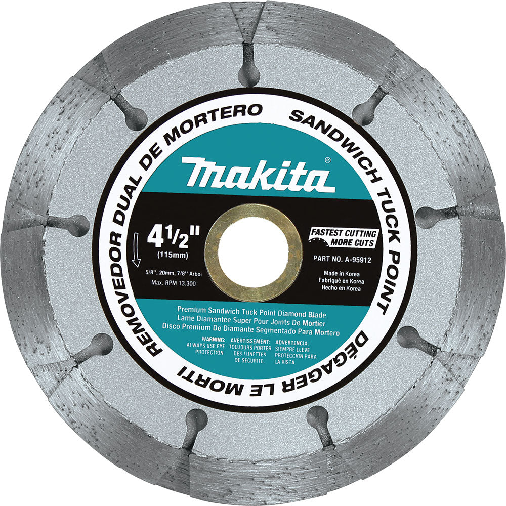 Makita A-95912 4-1/2" Dual Sandwich Diamond Tuck Point Blade