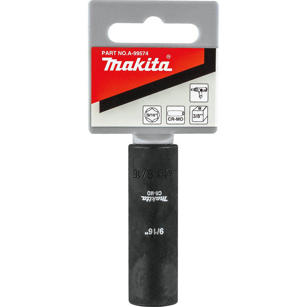 Makita A-99574 9/16" Deep Well Impact Socket, 3/8" Drive - 2