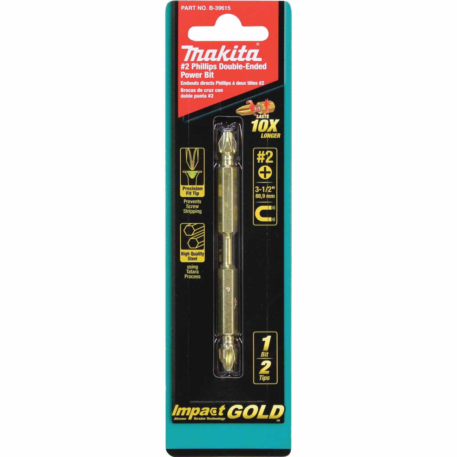 Makita B-39609 #2 Phillips Double-Ended Power Bit (3-1/2") - 2