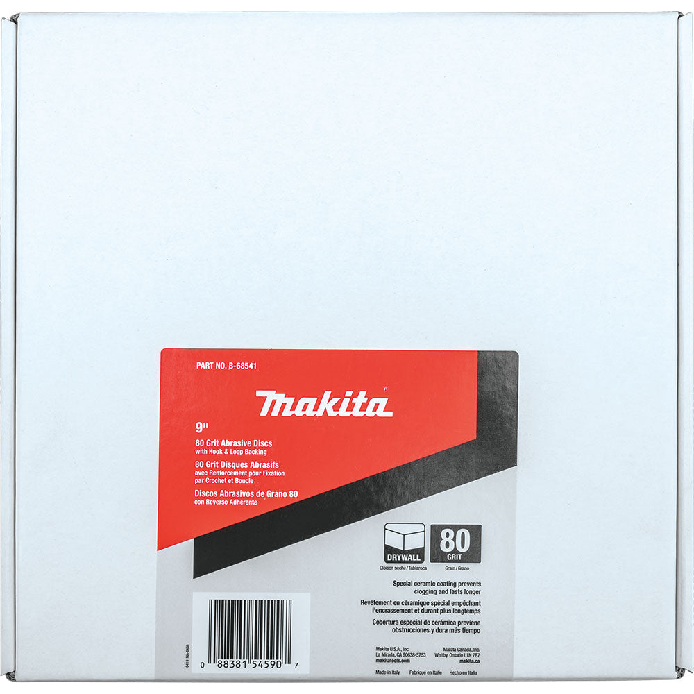 Makita B-68541 9" Round Abrasive Disc, Hook & Loop, 80 Grit, 25 Pack - 2