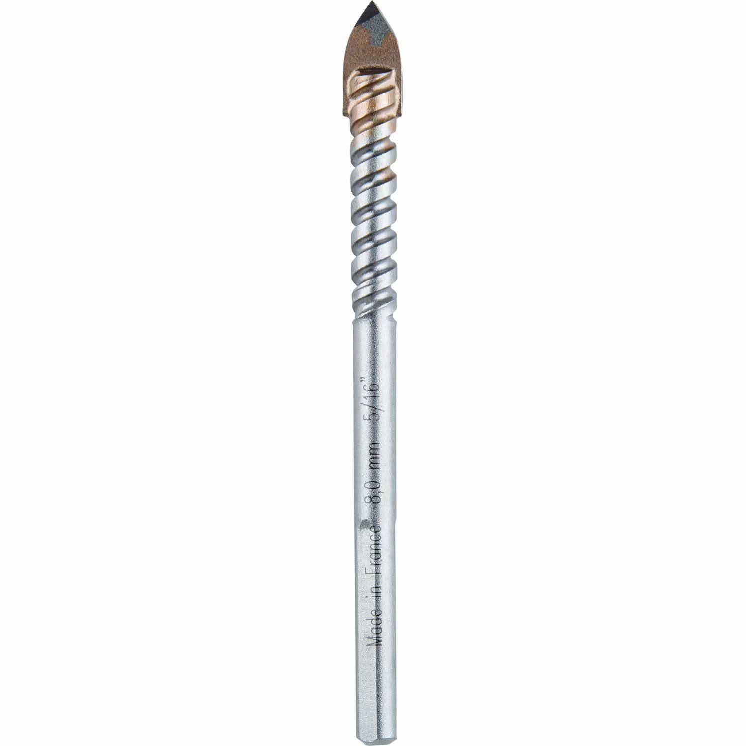 Makita B-68965 5/16" x 4" Glass and Tile Bit, 3 Flat Shank