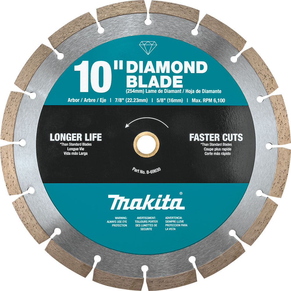 Makita B-69630 10" Diamond Blade, Segmented, General Purpose