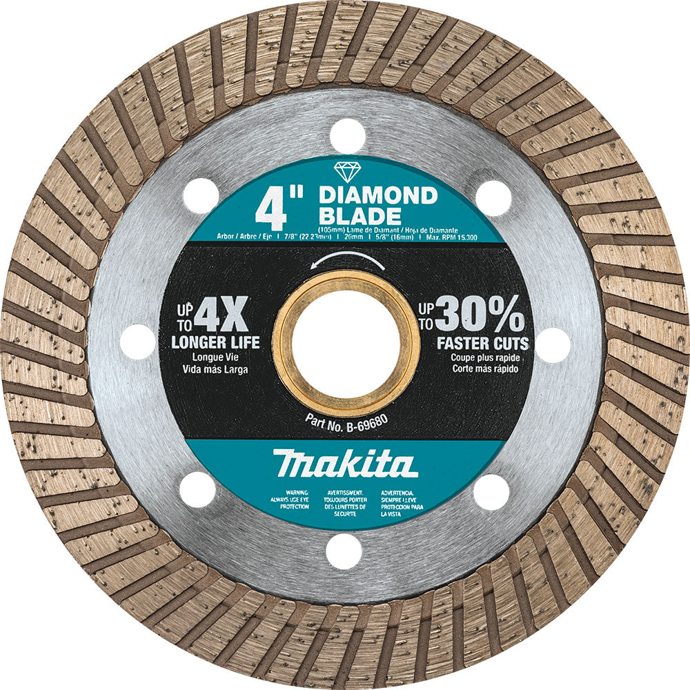 Makita B-69680 4" Diamond Blade, Turbo, General Purpose