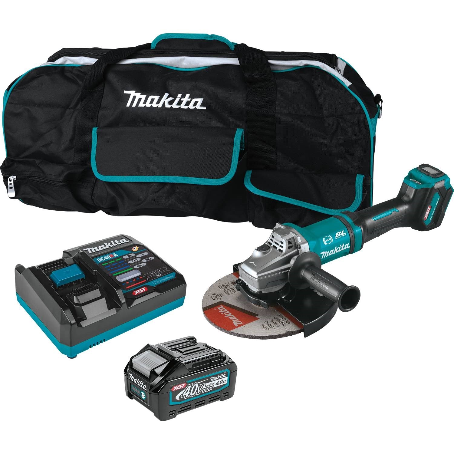 Makita GAG10M1 40V max XGT® 7" / 9" Paddle Switch Angle Grinder Kit