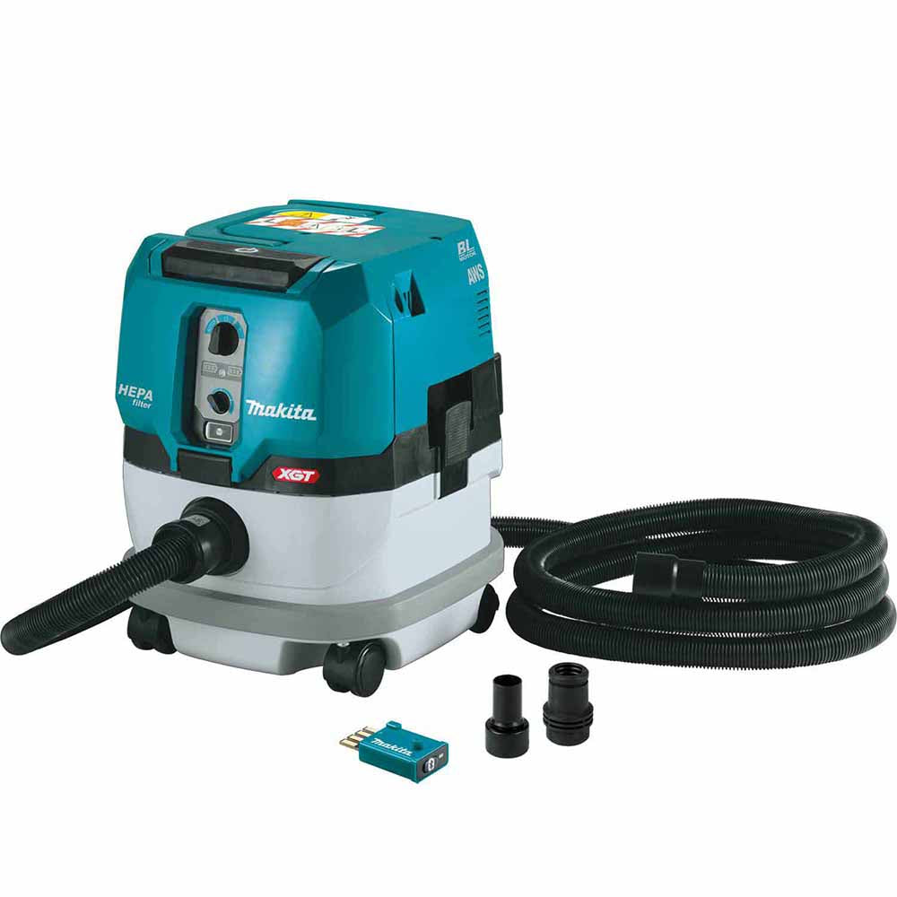 Makita GCV02ZU 40V max XGT Brushless Cordless 2.1 Gallon HEPA Filter Dry Dust Extractor, AWS, Tool Only