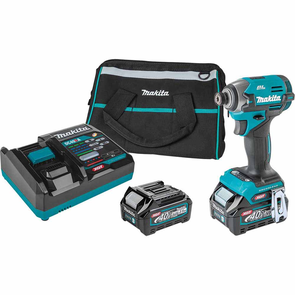 Makita GDT02D 40V max XGT Brushless Cordless 4-Speed Impact Driver Kit (2.5Ah)