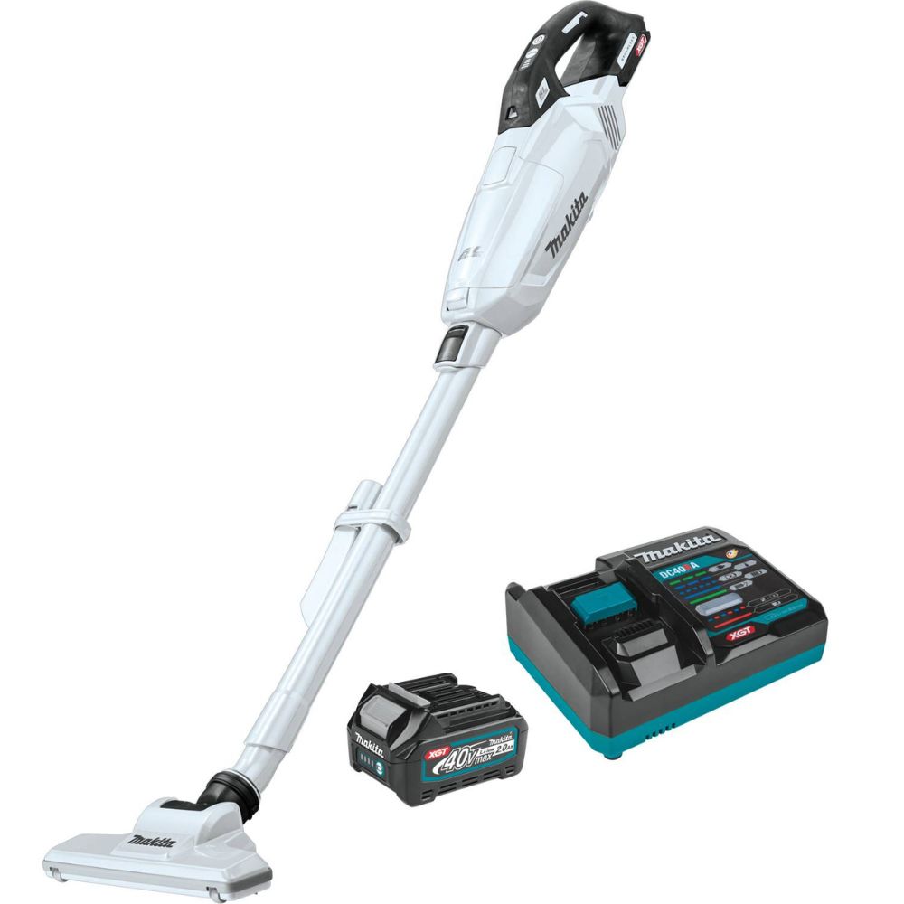 Makita GLC02R1 40V max XGT Brushless Cordless 4-Speed Compact Stick Vacuum Kit, w/ Dust Bag (2.0Ah)