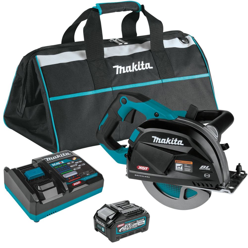 Makita GSC01M1 40V max XGT Brushless Cordless 7-1/4" Metal Cutting Saw Kit, with Electric Brake and Chip Collector (4.0Ah)