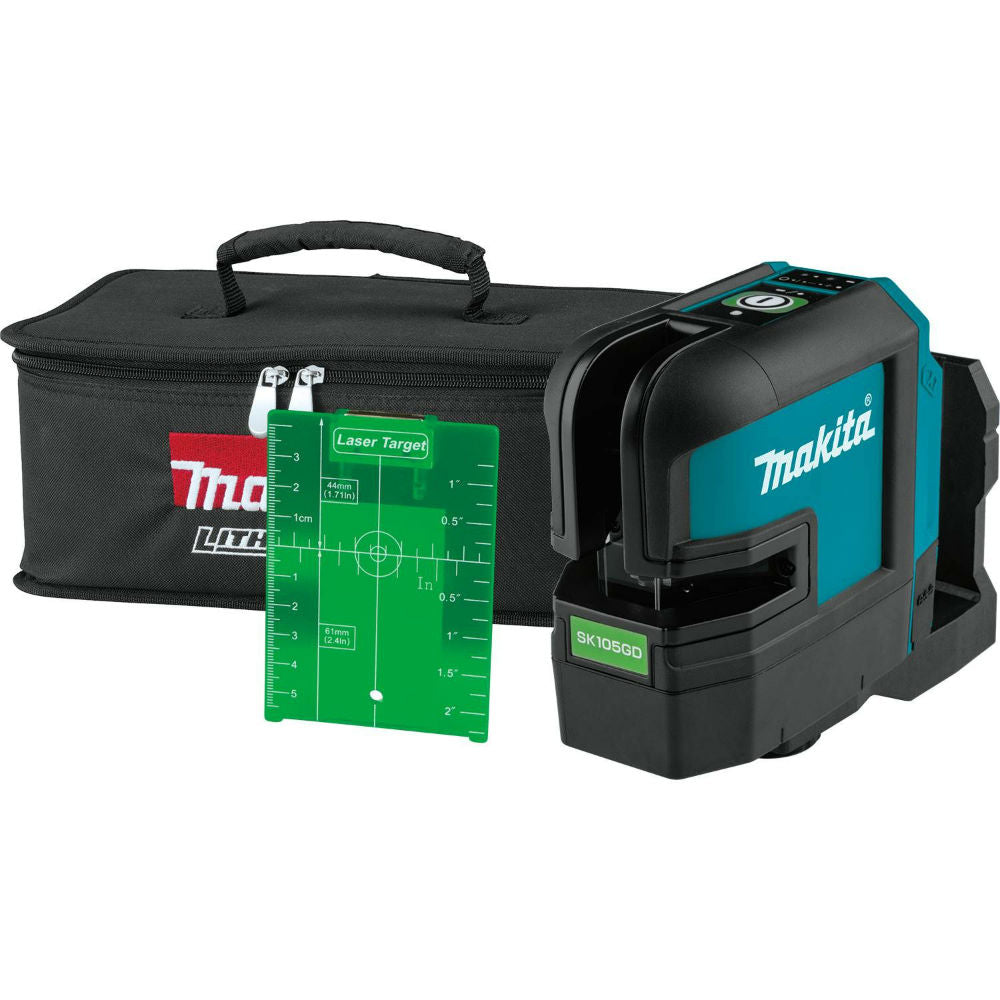 Makita SK105GDZ 12V Max CXT Self-Leveling Cross-Line Green Beam Laser