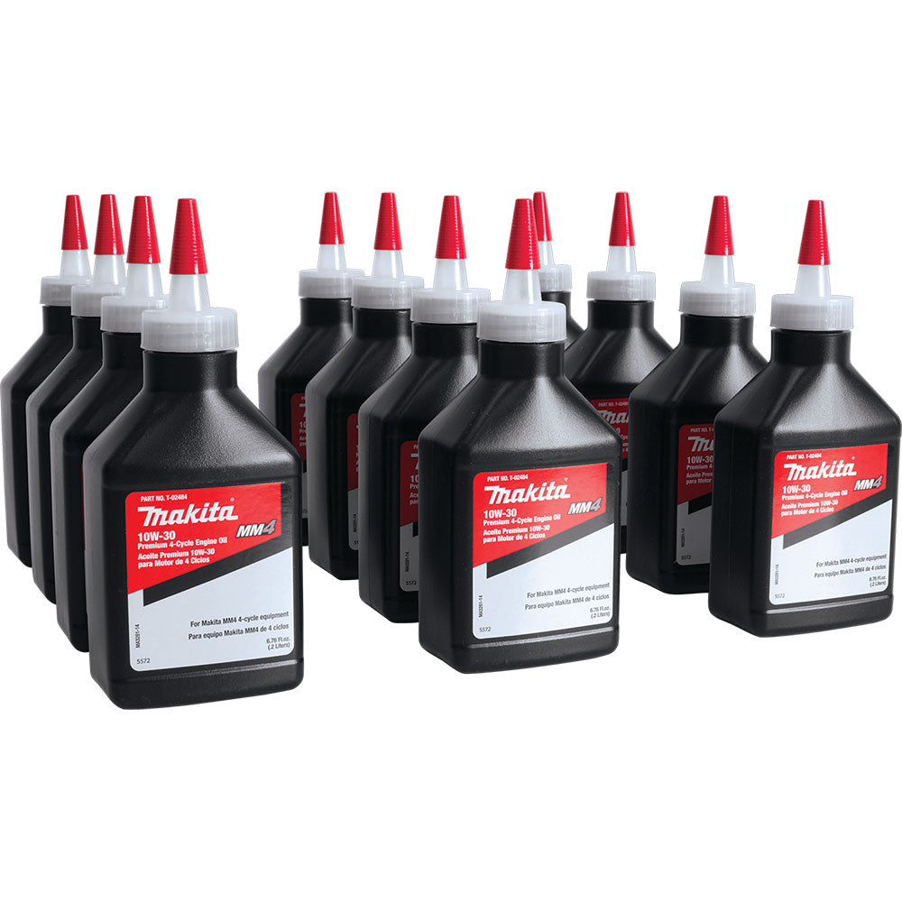 Makita T-02490 Premium 4-Cycle Engine Oil, 10W-30, 6.76 oz., 12/pk