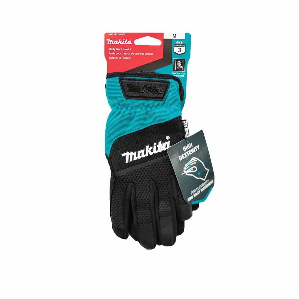 Makita T-04151 Open Cuff Flexible Protection Utility Work Gloves (Medium) - 2