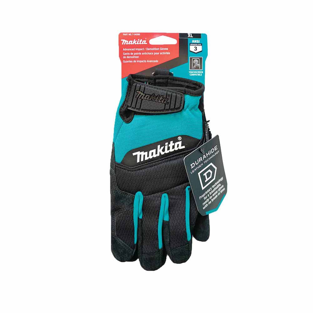 Makita T-04232 100% Genuine Leather-Palm Performance Gloves (X-Large) - 2