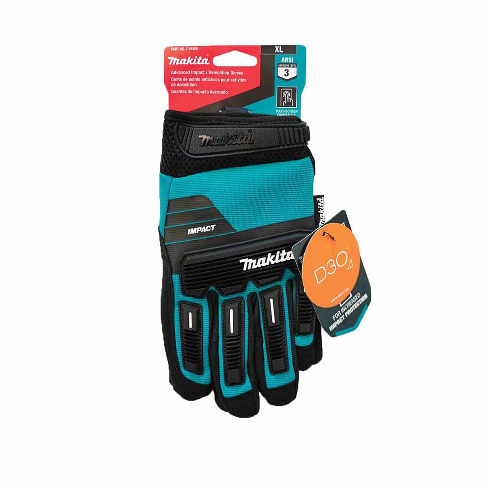 Makita T-04260 Advanced Impact Demolition Gloves (X-Large) - 2