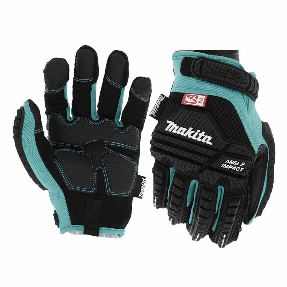 Makita T-04276 Advanced ANSI 2 Impact-Rated Demolition Gloves (Medium)