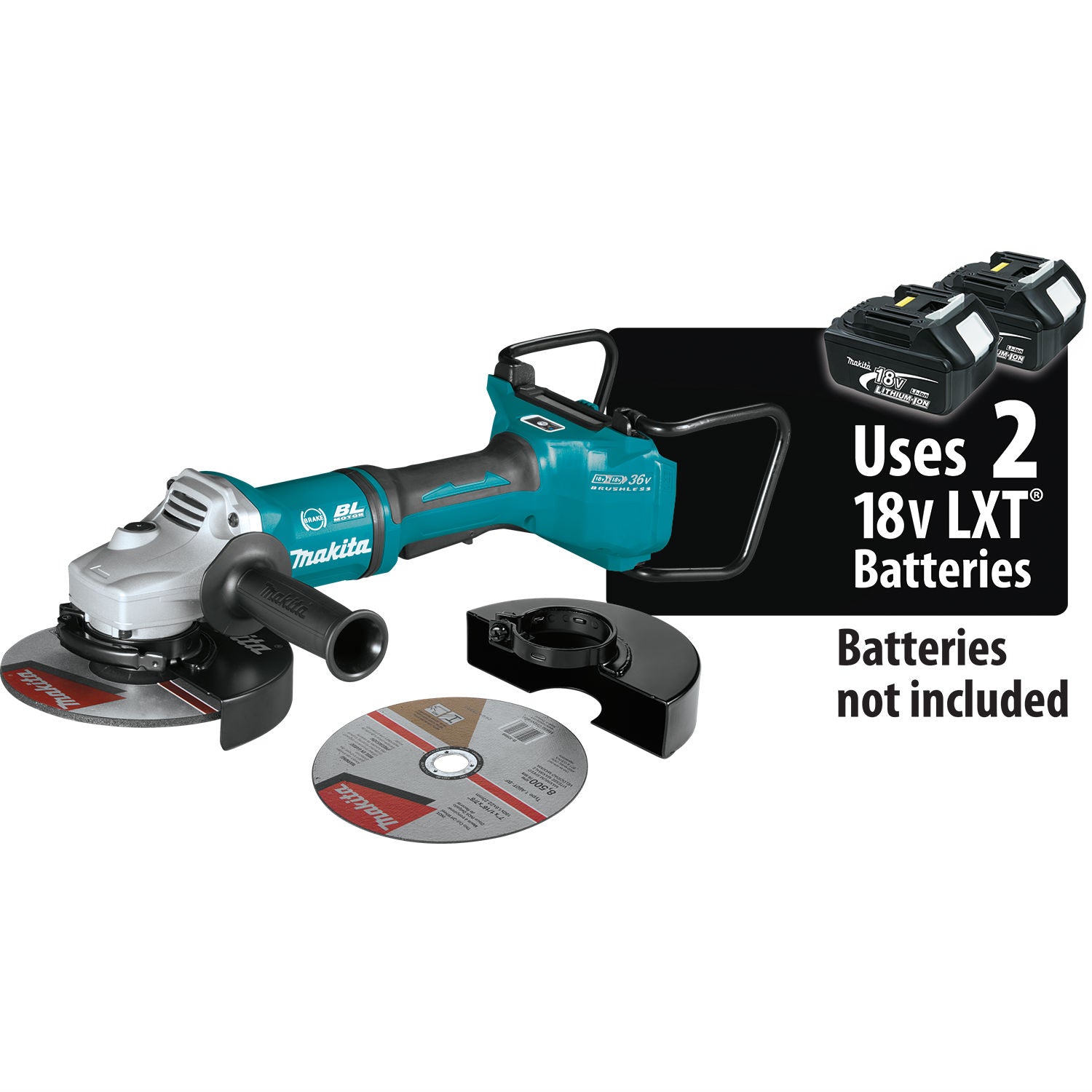 Makita XAG22ZU1 18V X2 LXT (36V) Brushless 7" Cut-Off/Angle Grinder, w/ AWS