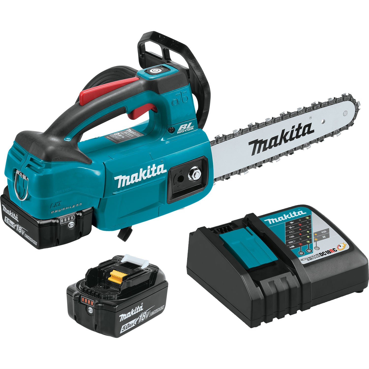 Makita XCU06T 18V LXT Lithium-Ion Brushless 10" Top Handle Chain Saw Kit