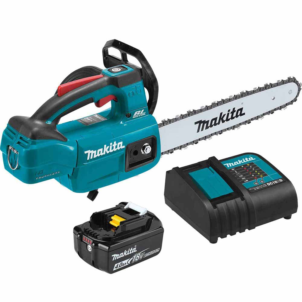 Makita XCU10SM1 18V LXT Lithium-Ion Brushless Cordless 12" Top Handle Chain Saw Kit (4.0 Ah)