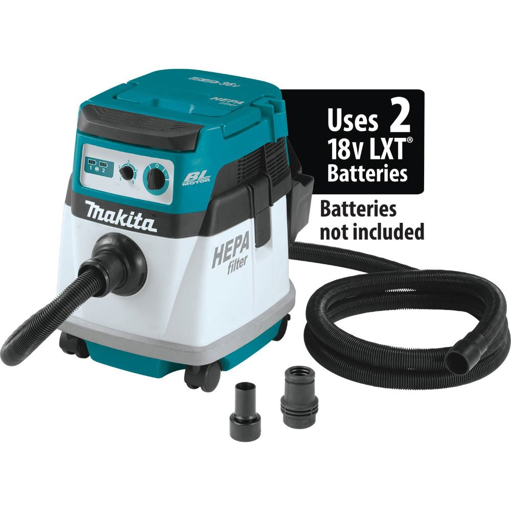 Makita XCV15ZX 18V Brushless Cordless 4 Gal HEPA Filter Dry Dust Extractor - 2