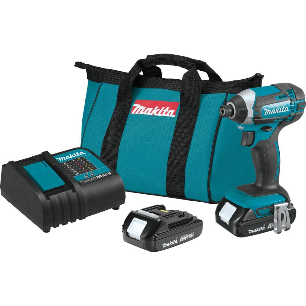 Makita XDT11SY 18V LXT Lithium-Ion Compact Cordless Impact Driver Kit, var. spd., rev., L.E.D. Light, case (1.5Ah)