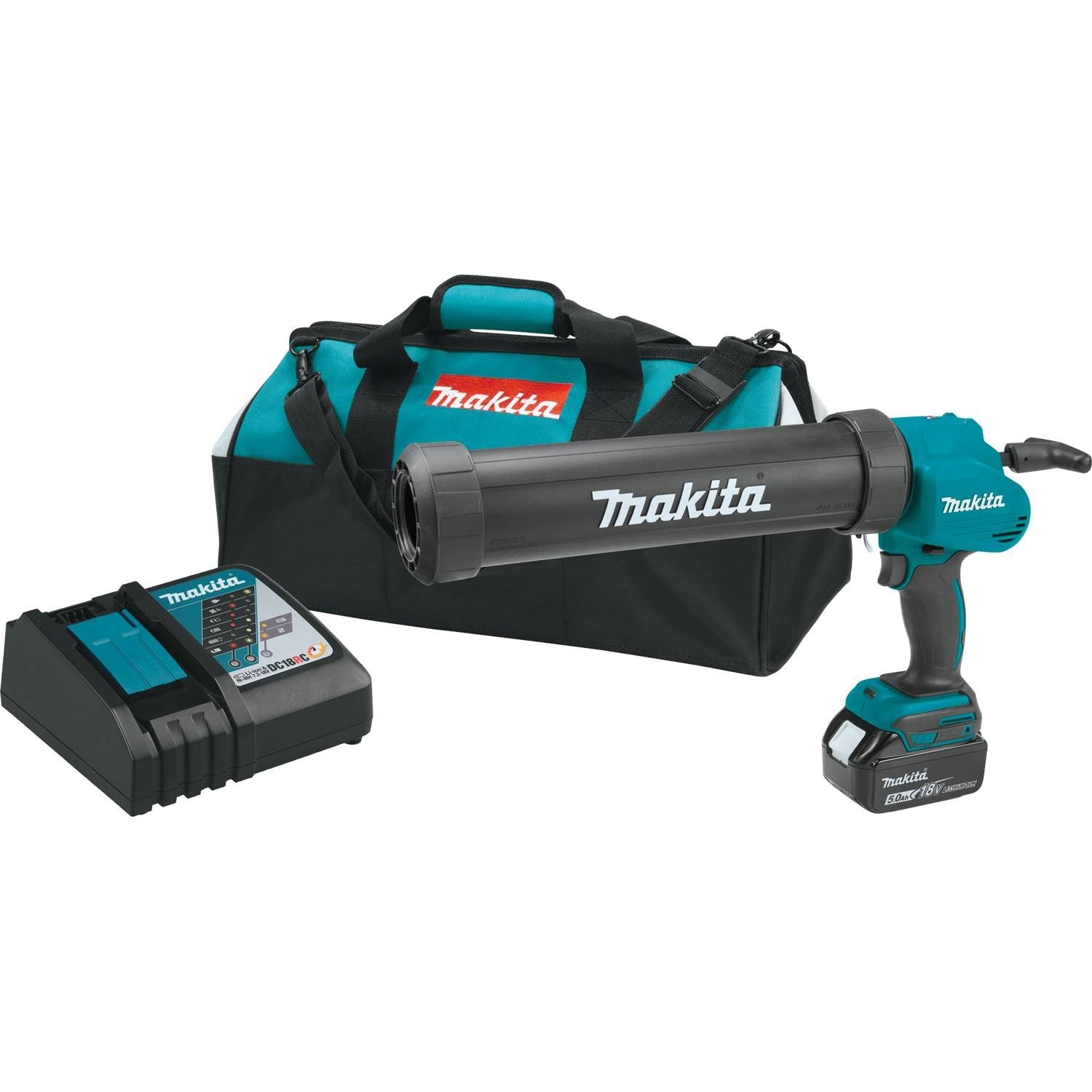 Makita XGC01T1C LXT 18V Li-Ion 29 oz Cordless Caulk and Adhesive Kit, 5.0 Ah