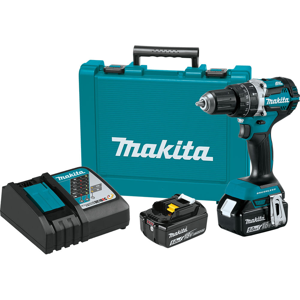 Makita XPH12T 18V LXT Compact 1/2" Hammer Driver-Drill Kit (5.0Ah)