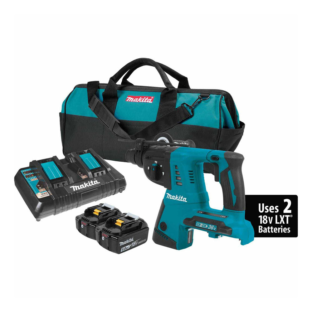 Makita XRH05PT 18V X2 LXT (36V) Cordless 1" Rotary Hammer Kit 5.0Ah