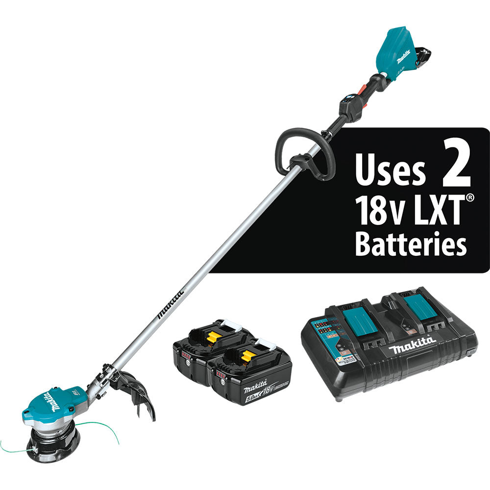 Makita XRU15PT 18V X2 LXT Brushless Cordless String Trimmer Kit (5.0Ah)