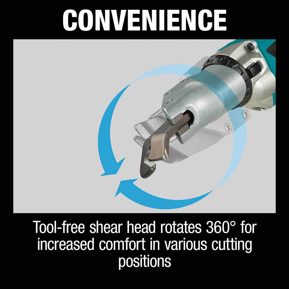 Makita XSJ04Z 18V LXT® Lithium-Ion Brushless Cordless 18 Gauge Offset Shear (Tool Only) - 5