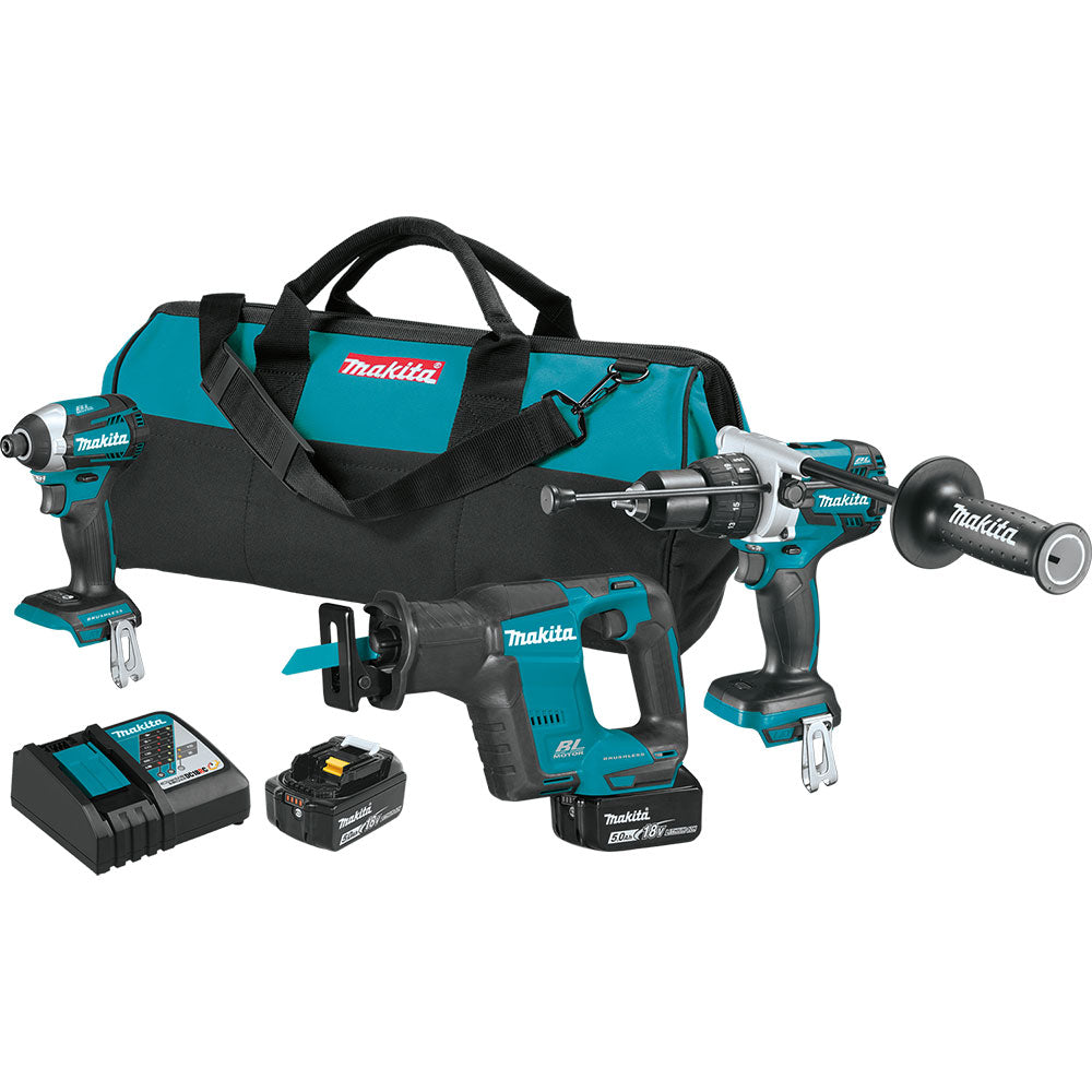 Makita XT336T 18V LXT Brushless Cordless Hammer Drill Impact Drivr Saw Kit