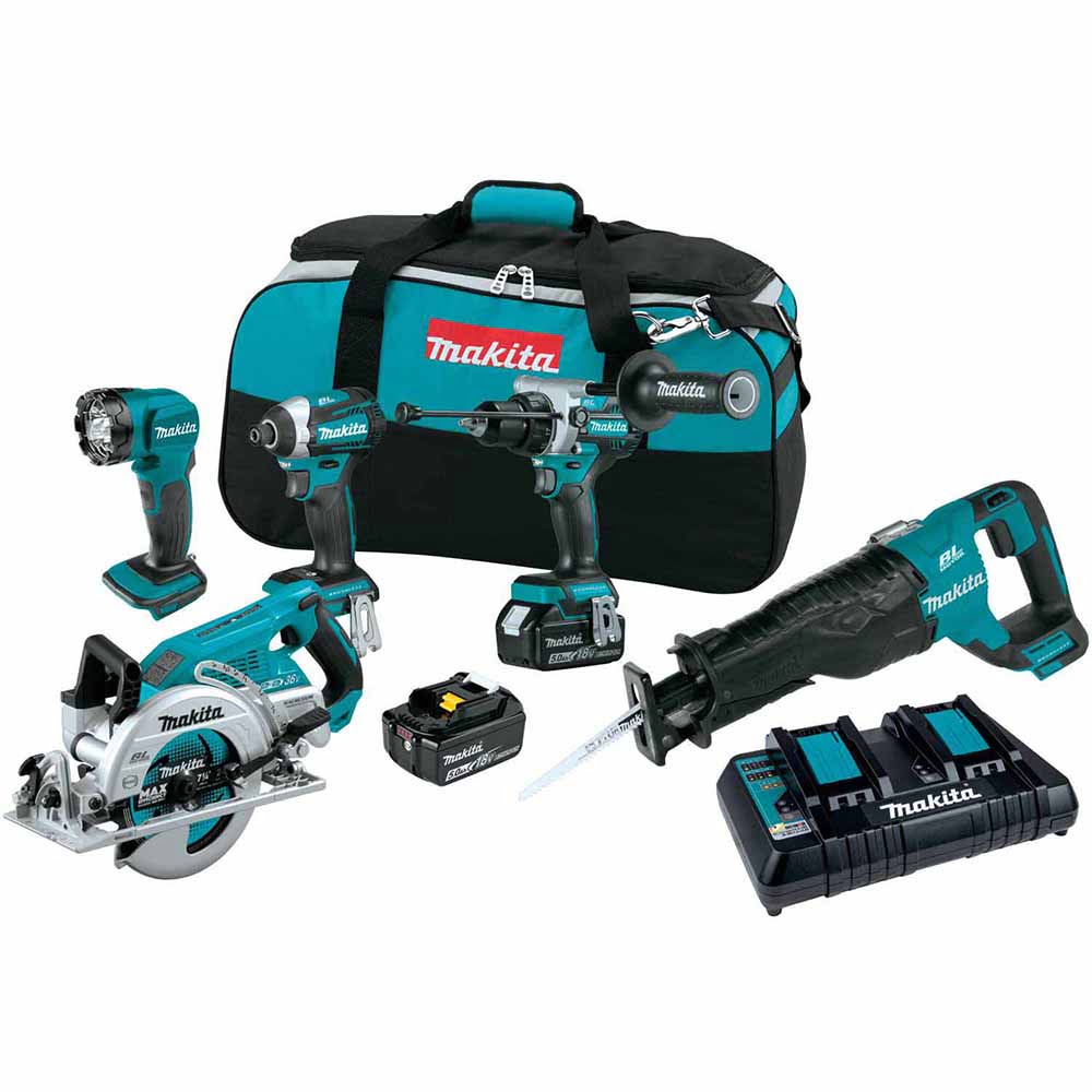 Makita XT507PT 18V LXT 5-Pc. Combo Kit (5.0Ah)