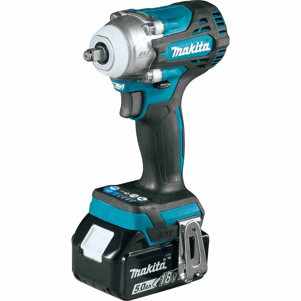 Makita XWT16T 18V LXT Lithium-Ion Brushless Cordless 4-Speed 3/8" Sq. Drive Impact Wrench w/ Friction Ring Anvil (5.0Ah) - 2