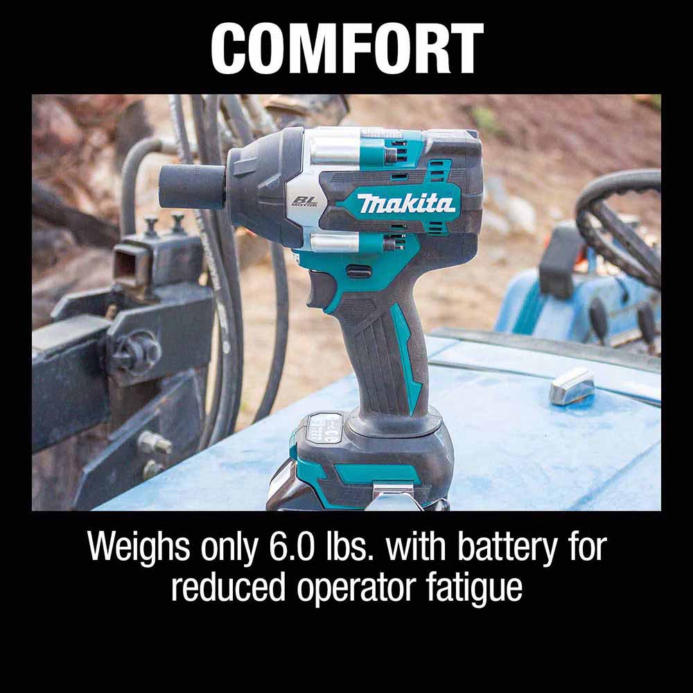 Makita XWT17T 18V LXTBrushless Cordless 4-Speed Mid-Torque 1/2" Sq. Drive Impact Wrench Kit - 7