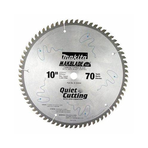 Makita a-93550 10" 70 Tooth Carbide Tipped Quiet Cut Miter Saw Blade