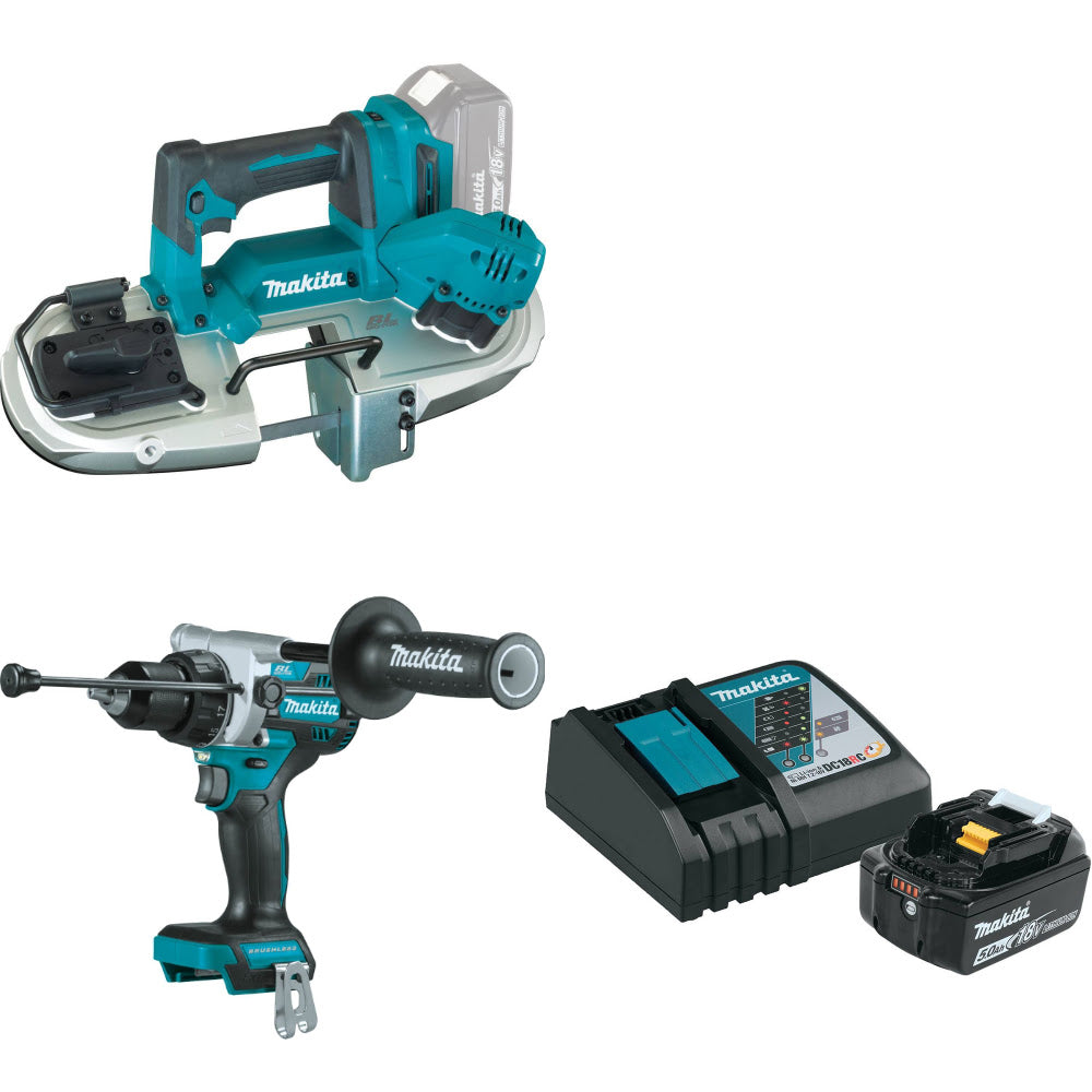 Makita XBP04Z 18V LXT Band Saw W/ XPH14Z 18V Driver-Drill & FREE Starter Pack