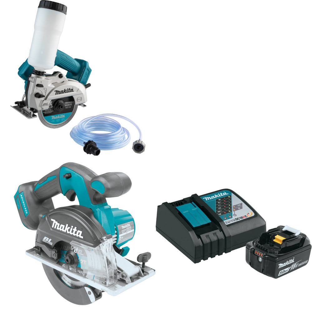 Makita XCC01Z 18V LXT 5" Saw W/ XSC02Z 18V 5-7/8" Saw, Bare & FREE Starter Pack