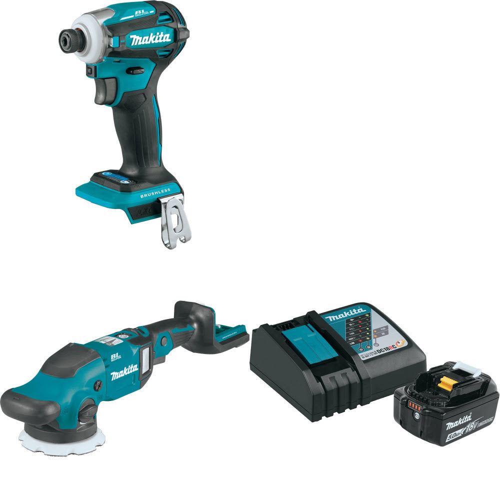 Makita XDT19Z 18V LXT Impact Driver W/ XOP02Z 18V Polisher & FREE Starter Pack