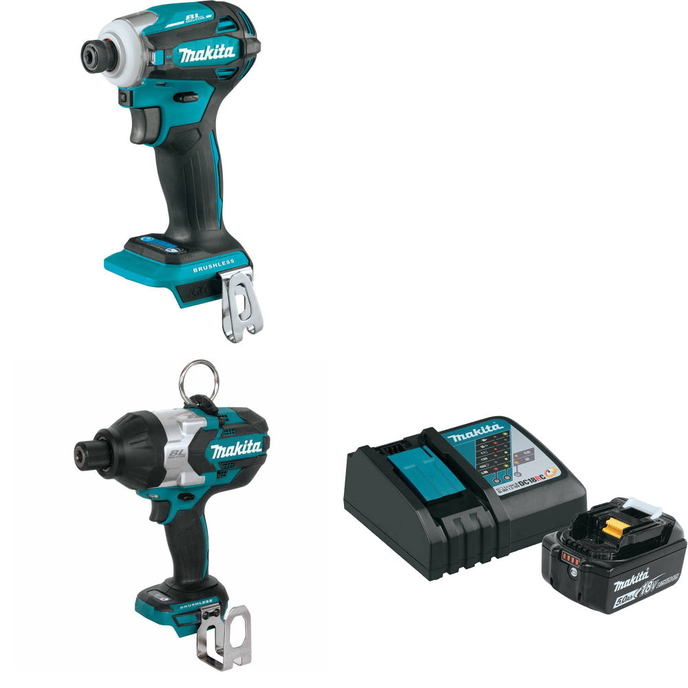 Makita XDT19Z 18V Impact Driver W/ XWT09Z 18V Impact Wrench & FREE Starter Pack