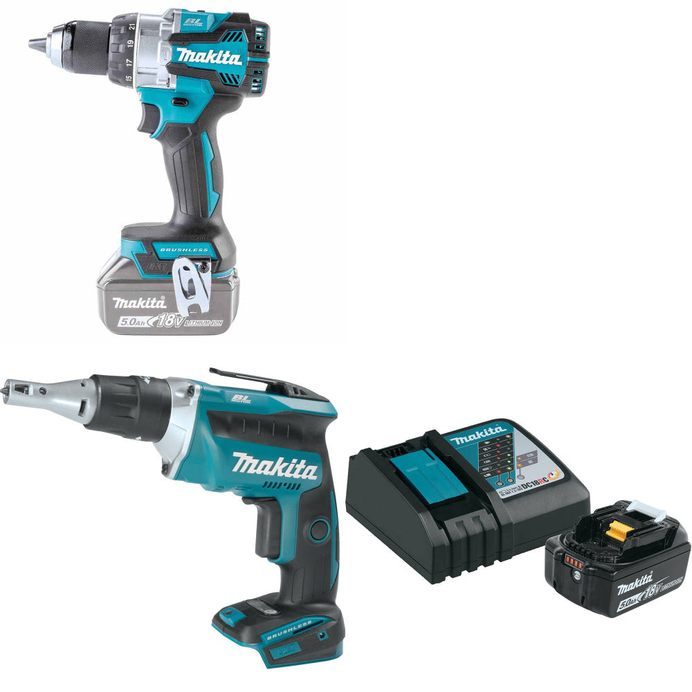 Makita XPH16Z 18V Hammer Driver-Drill W/ XSF03Z Screwdriver  & FREE Starter Pack