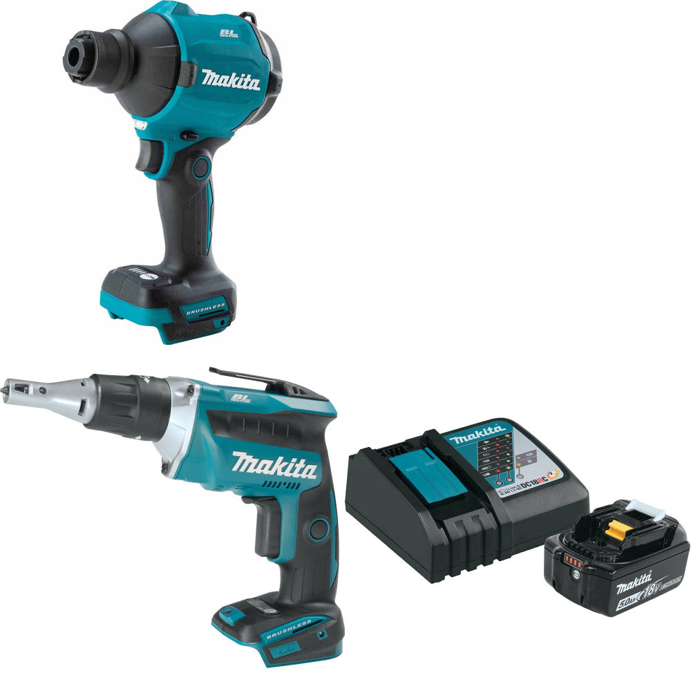 Makita XSA01Z 18V Blower/Inflator W/ XSF03Z 18V Screwdriver & FREE Starter Pack