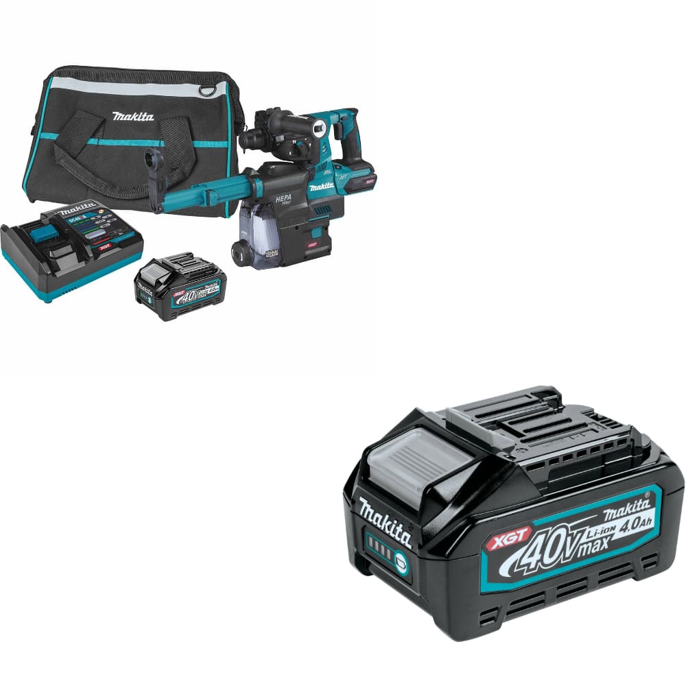 Makita GRH01M1W 40V Max XGT Rotary Hammer Kit W/ FREE BL4040 40V Max XGT Battery