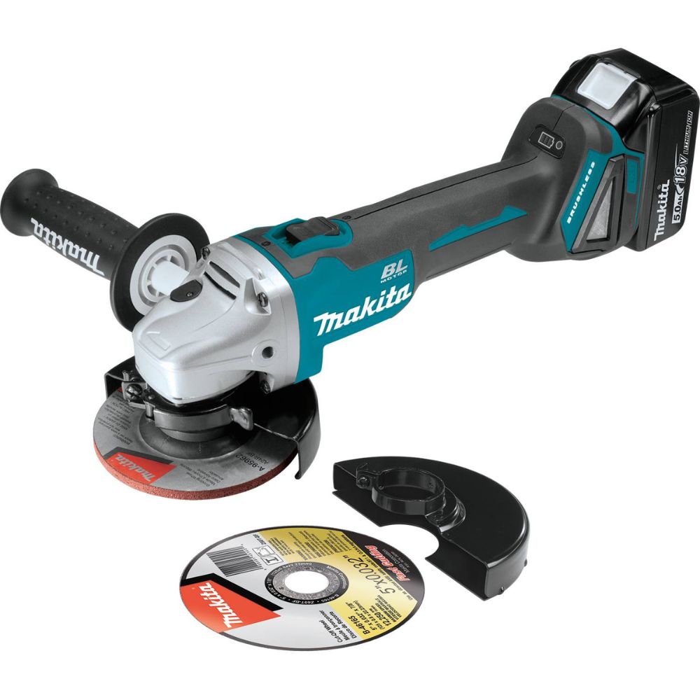 Makita XT707PT 18V LXT Lithium-Ion Brushless Cordless 7 Pc. Combo Kit, XPH14Z, XDT14Z, XRJ05Z, XSH03Z, XAG04Z, XRM06B, DML815, dual port charger, bag (5.0Ah)